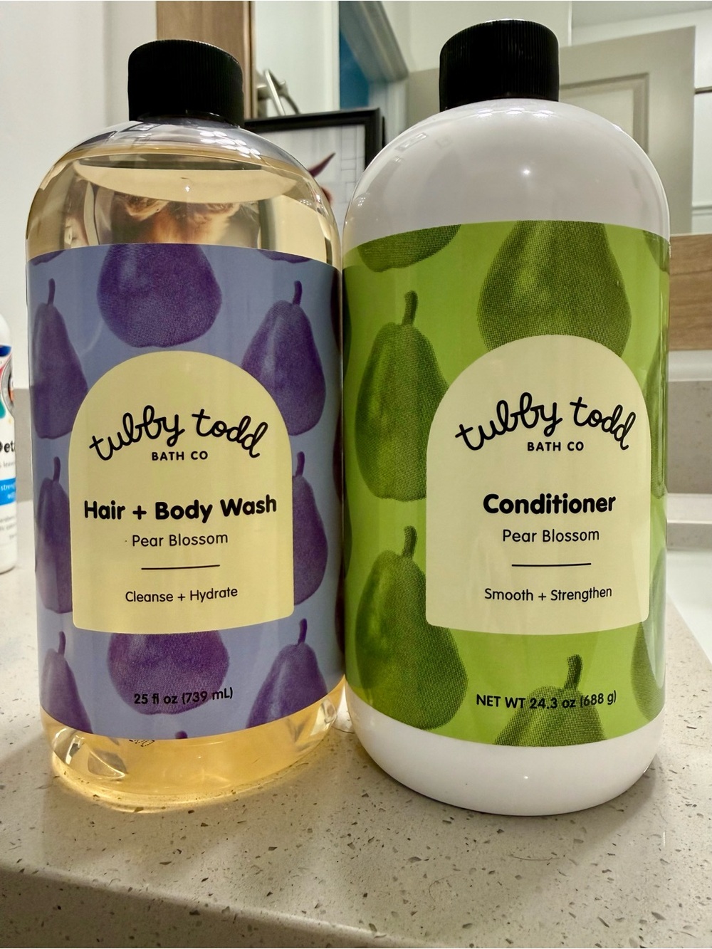 Tubby Todd Pear Blossom Hair & Body Wash + Conditioner Duo